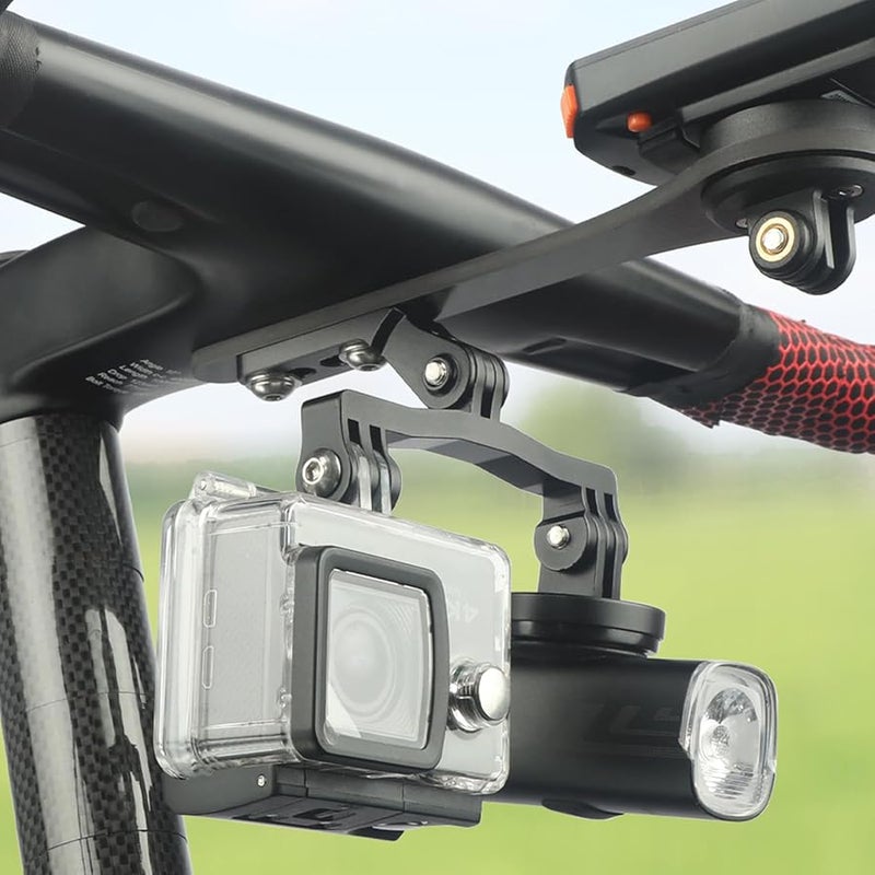 Universal Bike Handlebar Mount for Cycling Computer and Headlight Black - Image 5